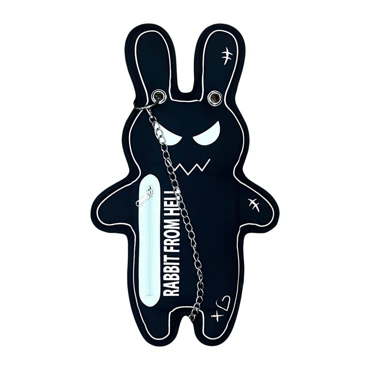 Rabbit From Hell B&W Crossbody Bag - 001