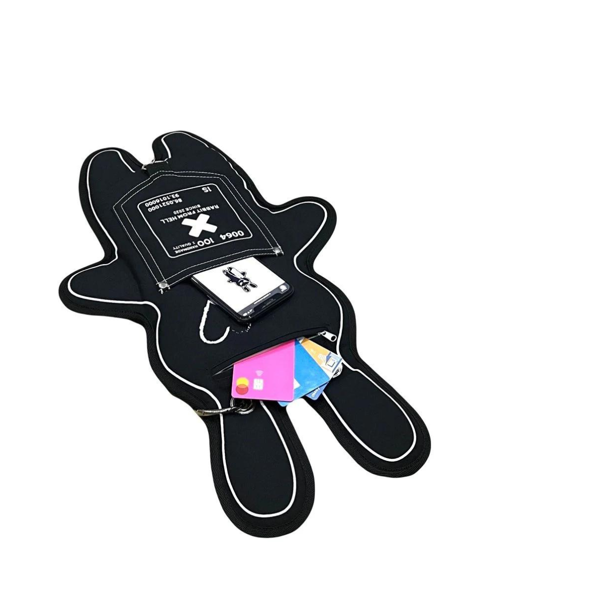 Rabbit From Hell B&W Crossbody Bag - 002