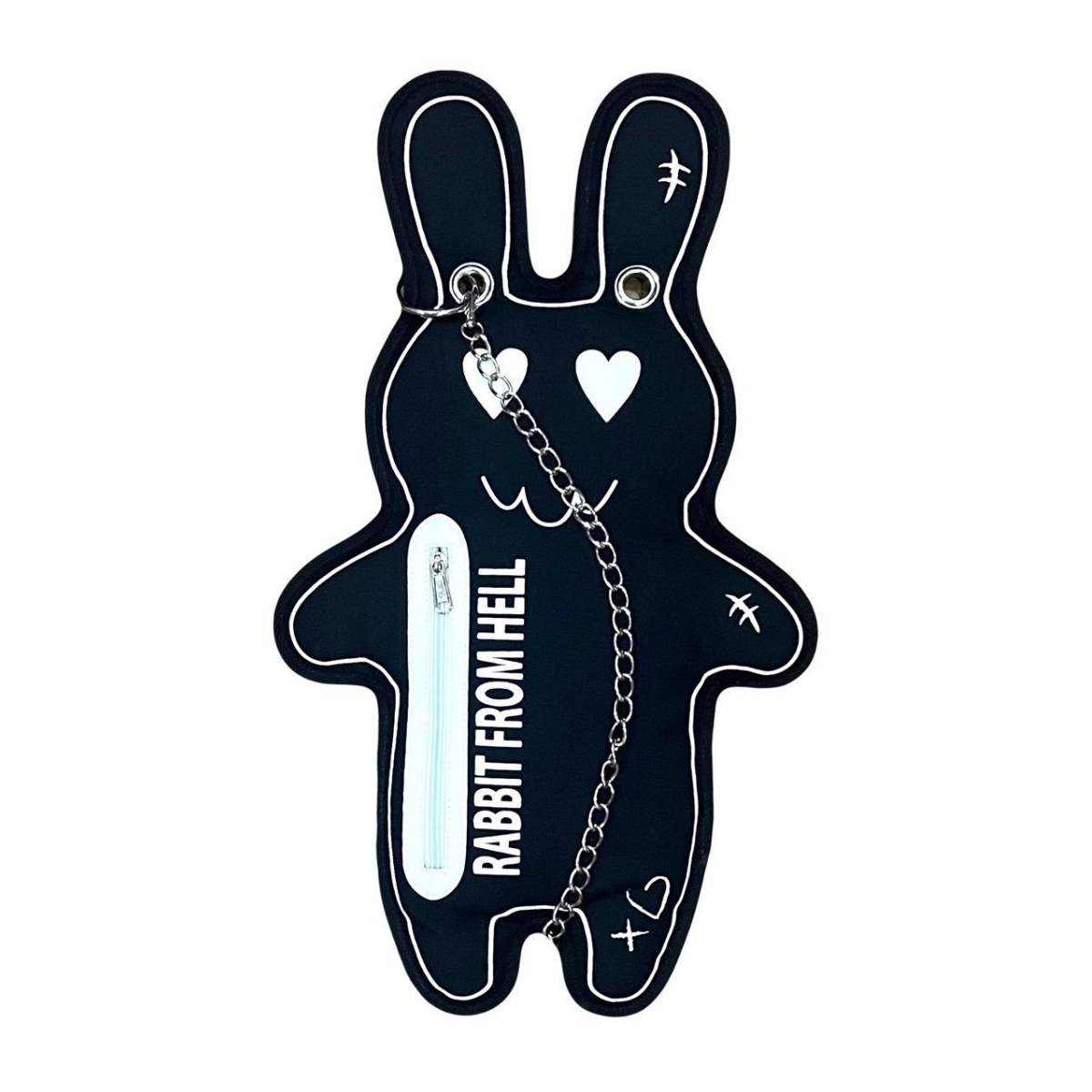 Rabbit From Hell B&W Crossbody Bag - 002